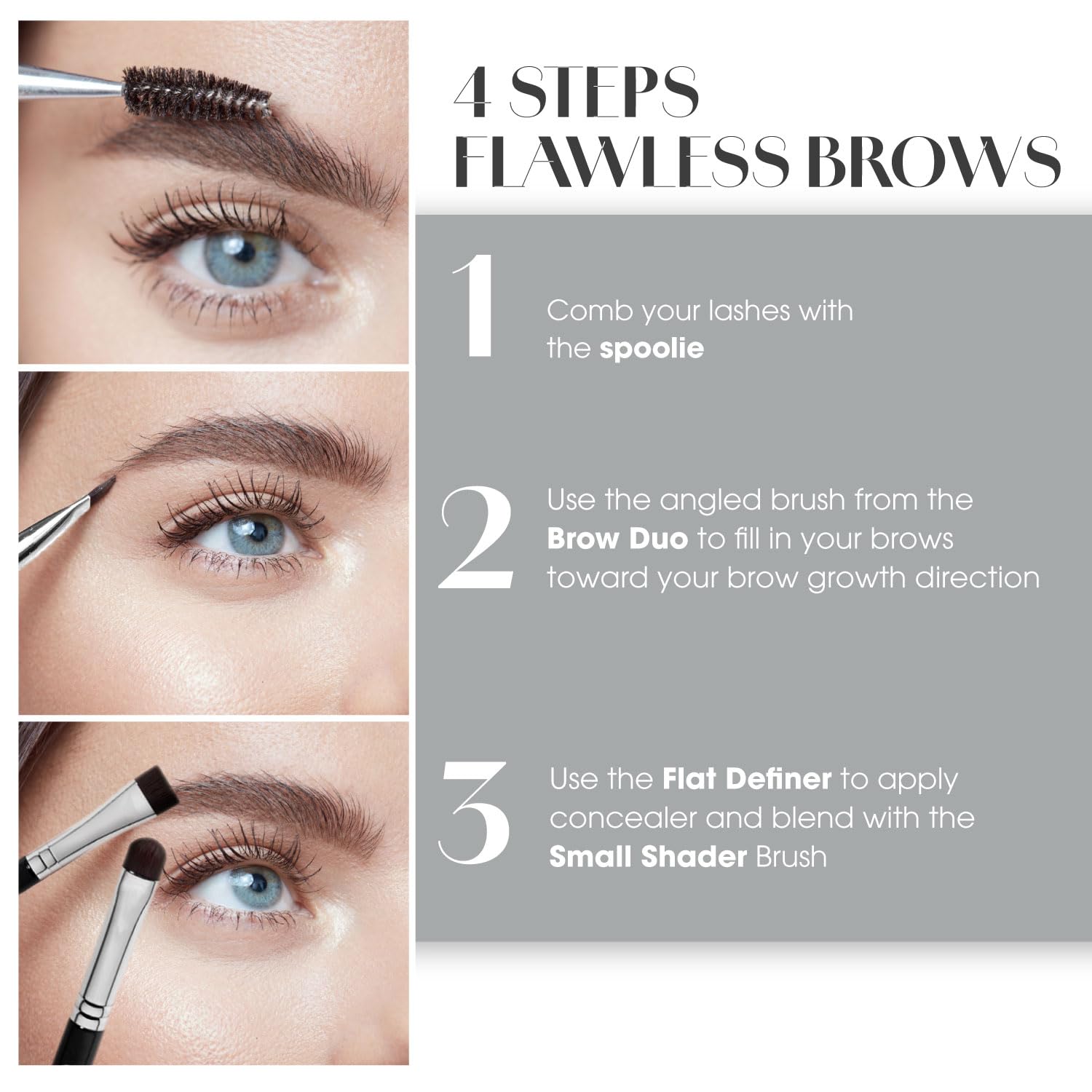 Lamora pinceau sourcils plat: application fluide et contours fidèles
