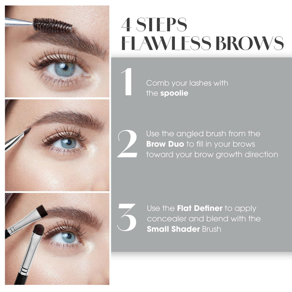 Lamora pinceau sourcils plat: application fluide et contours fidèles