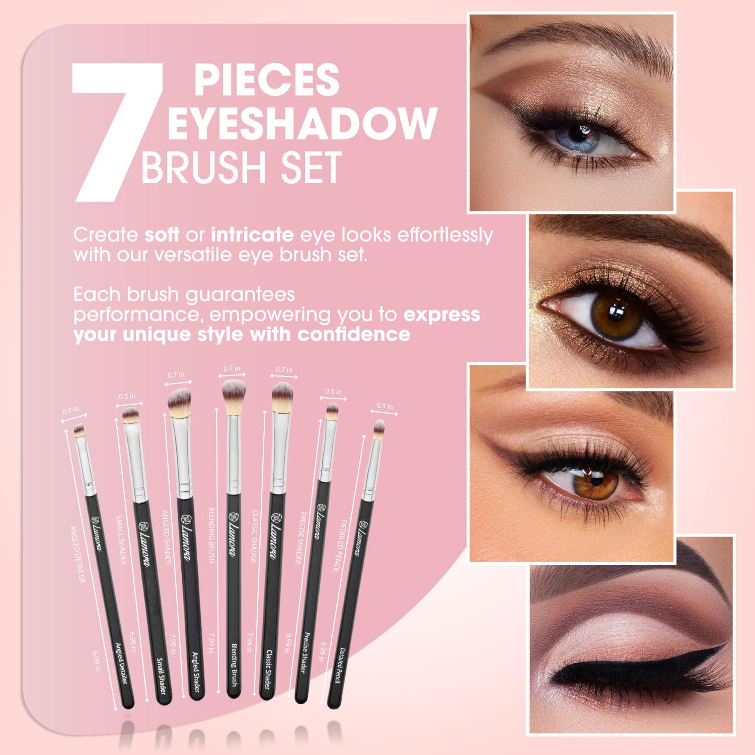 Lamora pinceaux yeux estompeur – outil précis pour un crease net et progressif
