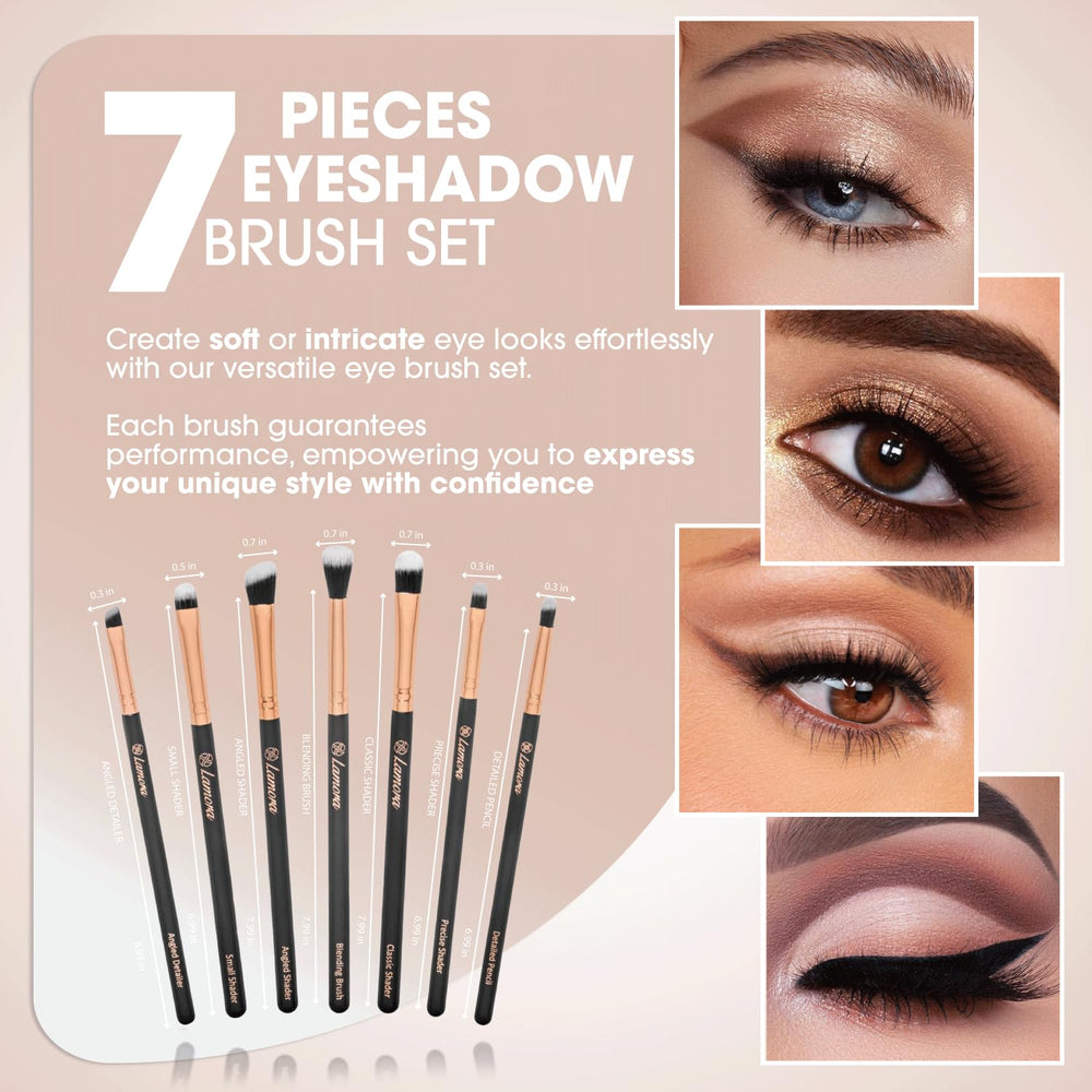 Lamora pinceaux yeux estompe précis pour un maquillage fluide.