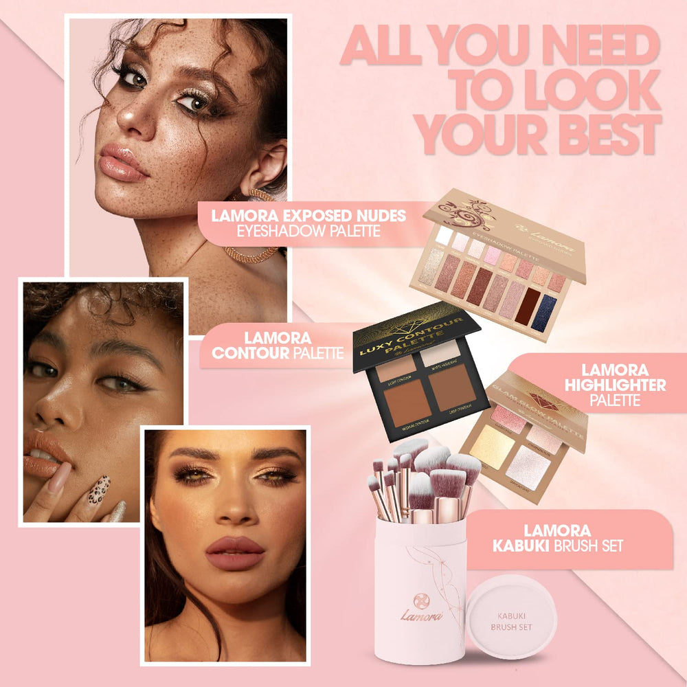 Lamora pinceaux yeux Kabuki — multiusage pour ombres et détails nets