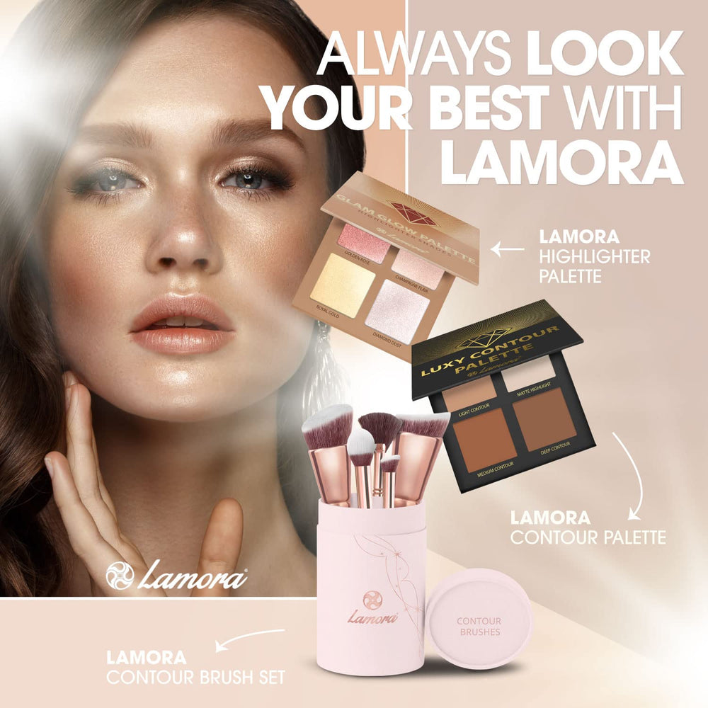 Lamora pinceaux yeux kit maquillage – cadeau pratique pour amateurs et pros
