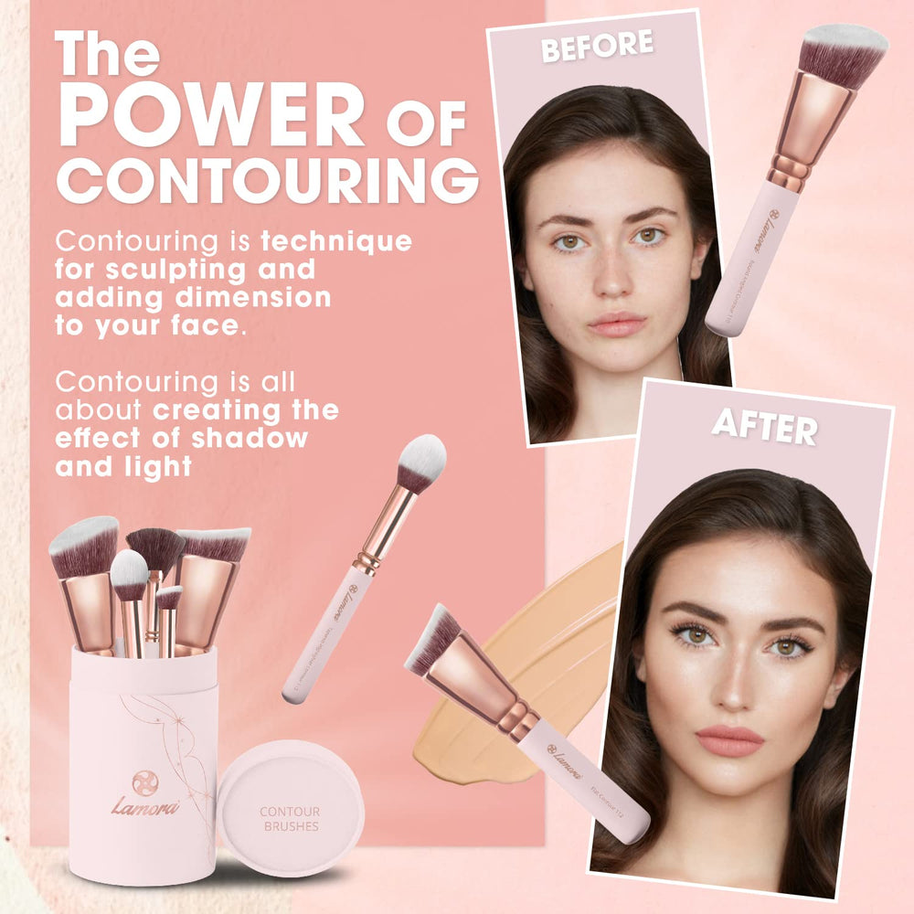 Lamora pinceau plat pour contour net et application fluide.