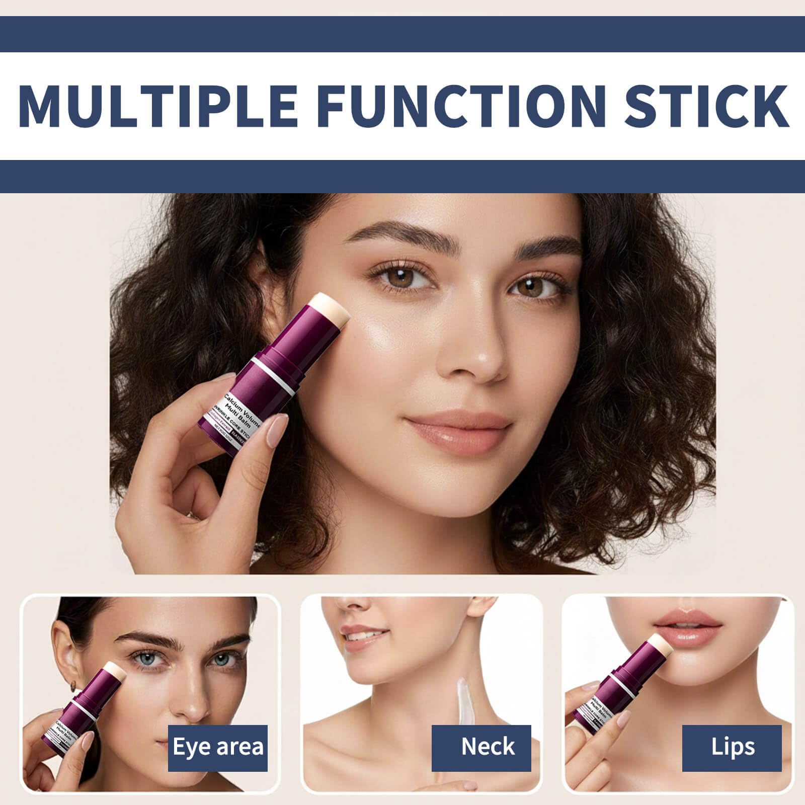 Lampolar Calcium Multi Balm Stick – format nomade, application propre en déplacement.