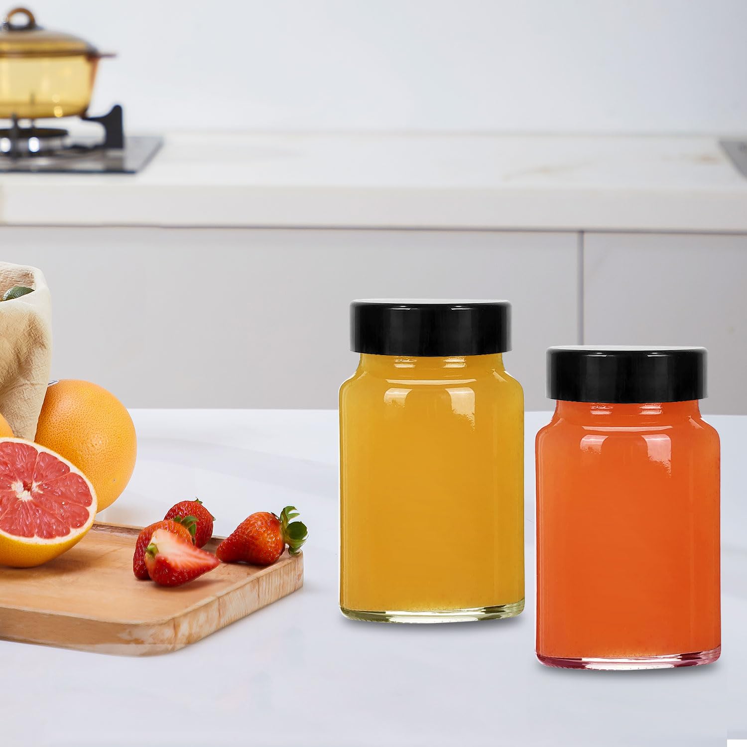 LANBEAUTIFY emballage 12 bouteilles en verre prêt à l'emploi.