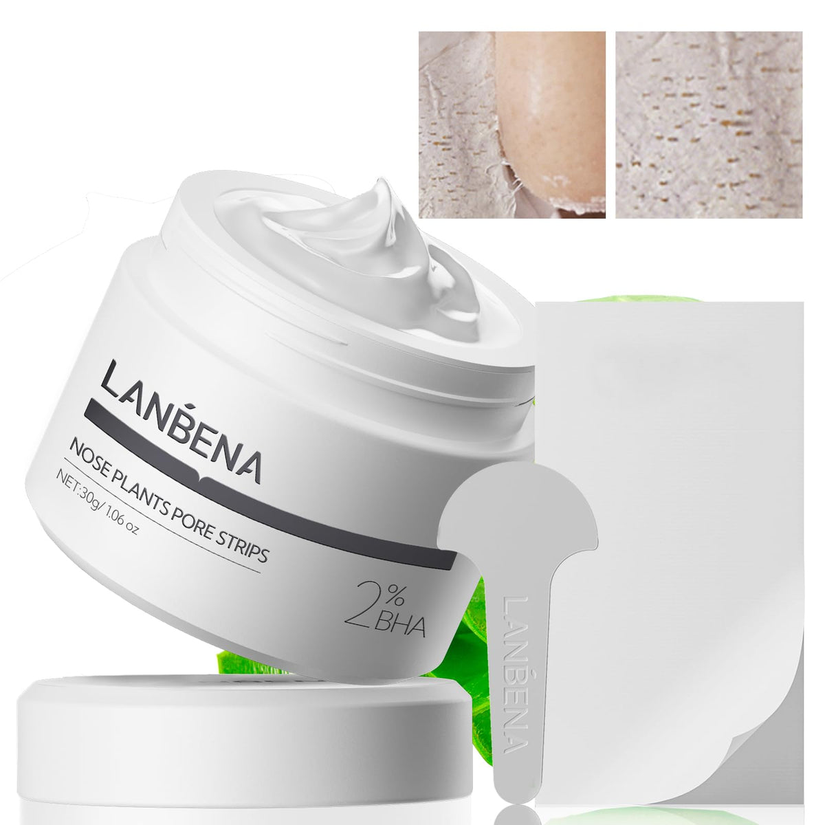 LANBENA 2.0 bandes pores nez : nettoyage ciblé des pores et réduction des brillances