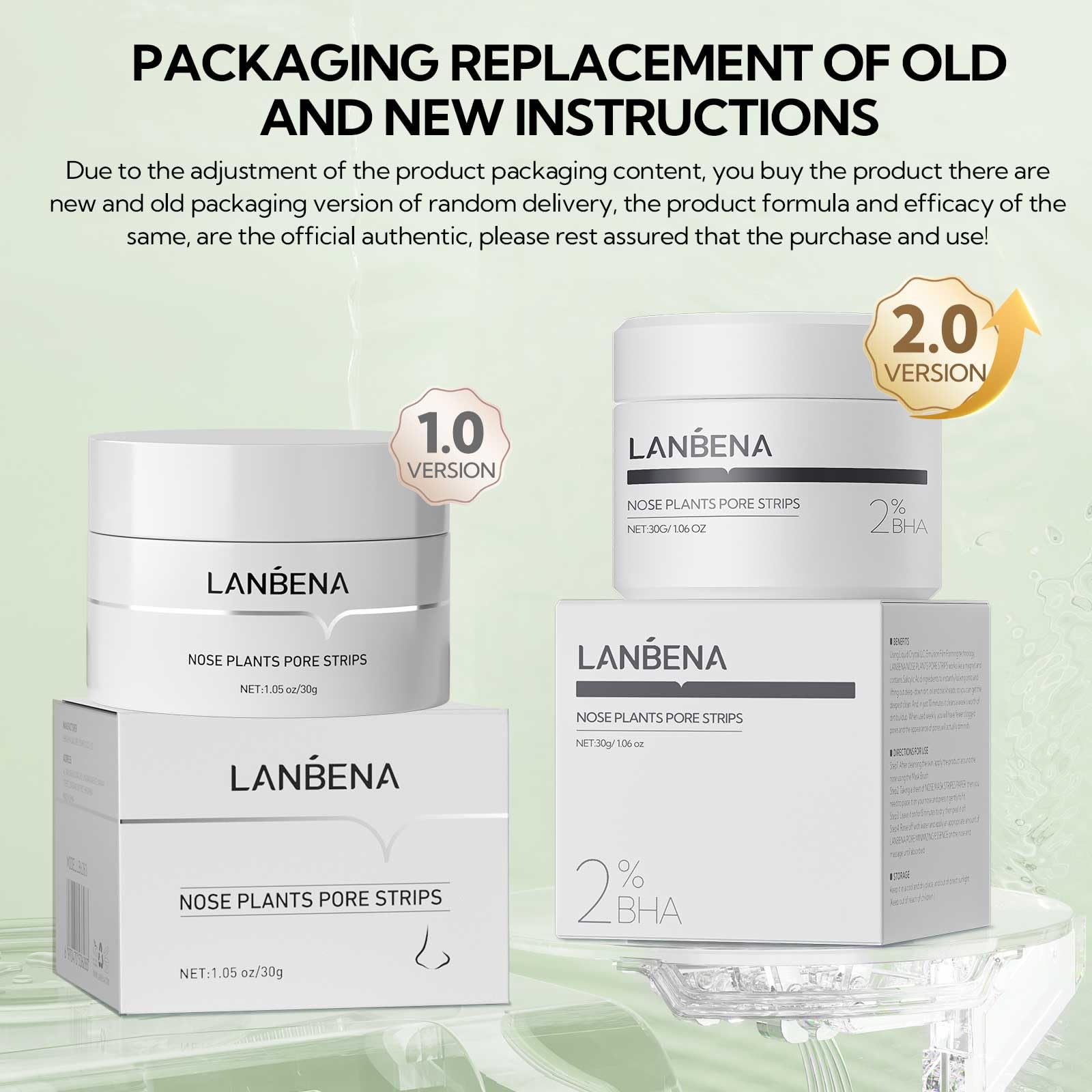 LANBENA Bandes argile blanche amazonienne : nettoyage en profondeur du nez