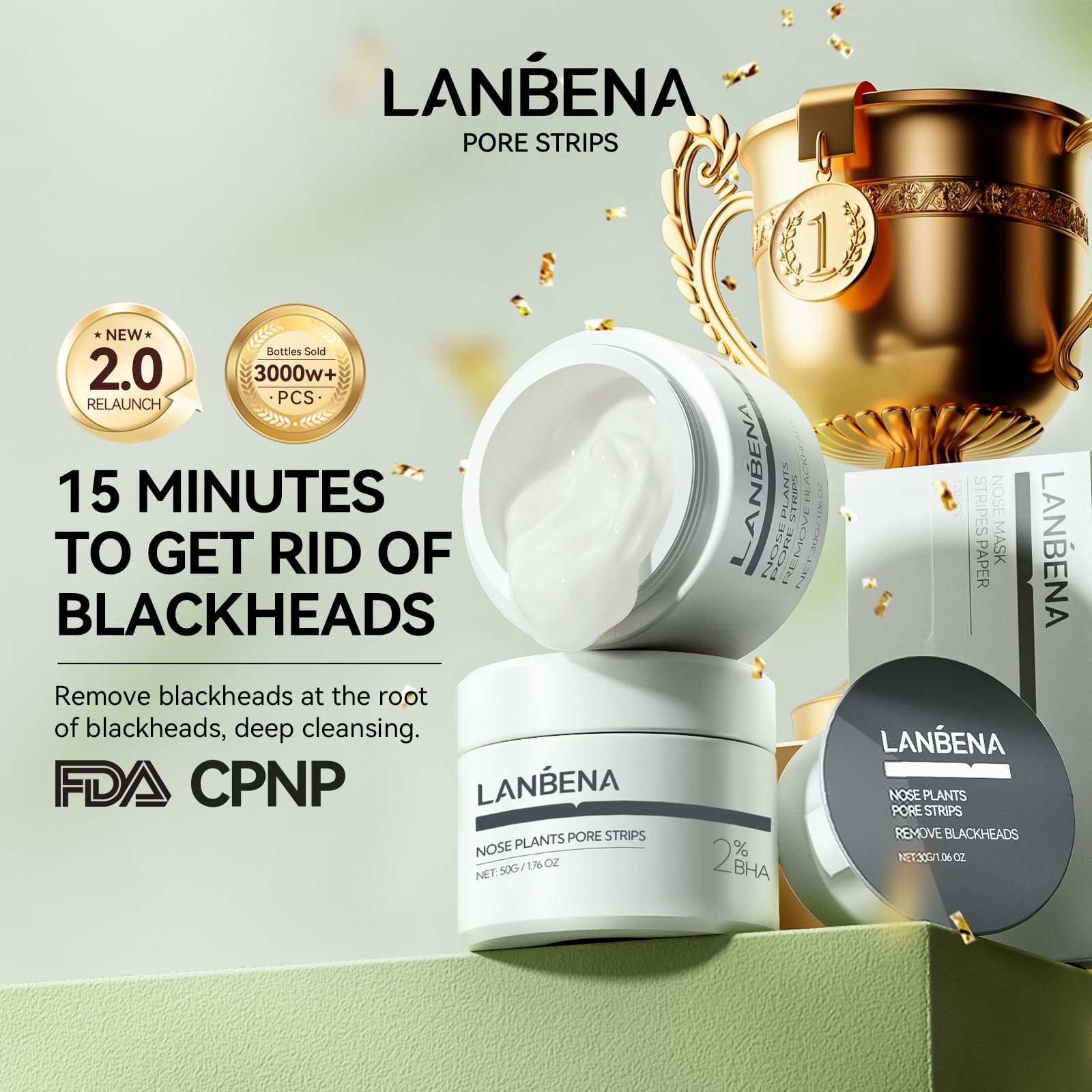 LANBENA bandes nasales 100 feuilles, kit économique.