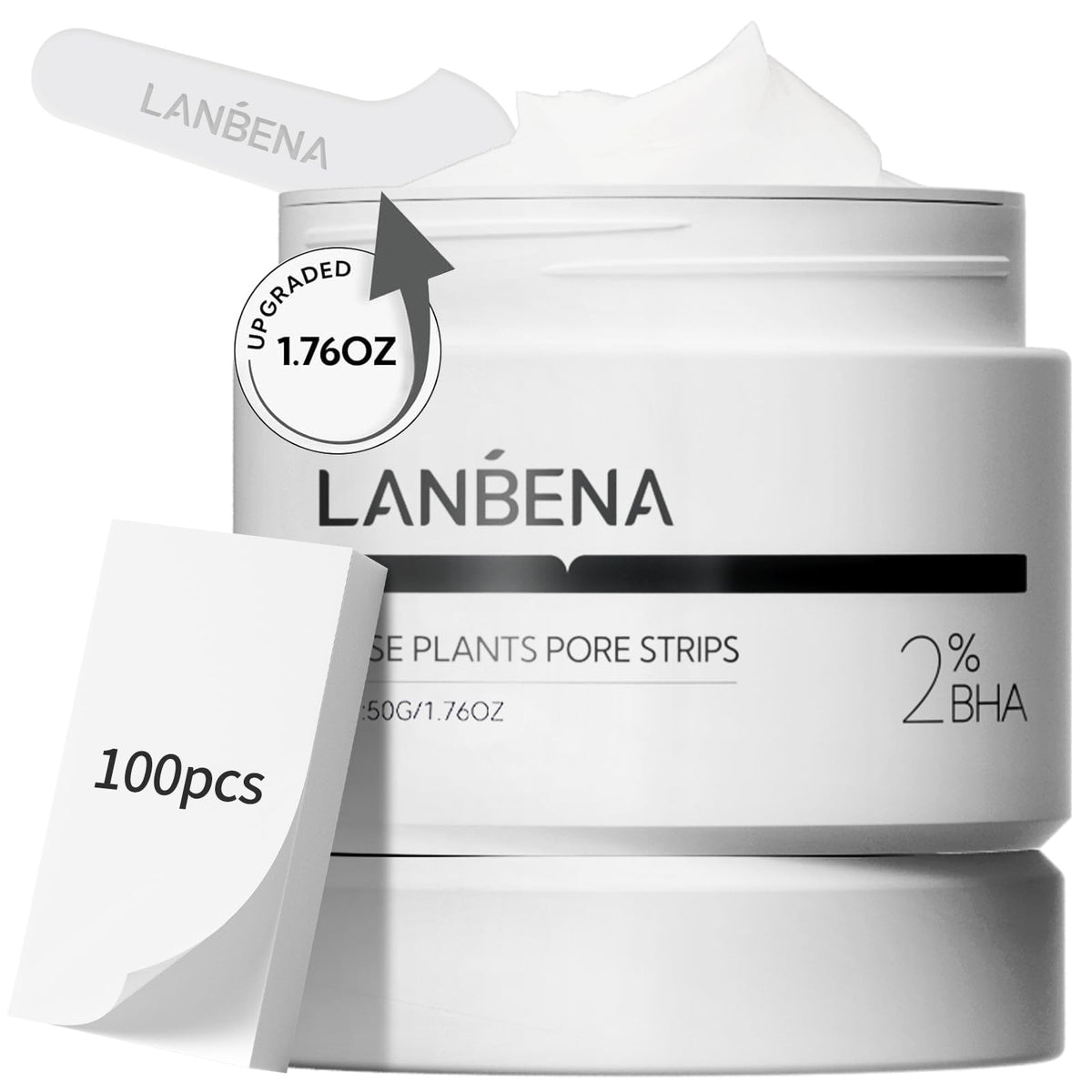 LANBENA bandes pore nez 100 feuilles: éliminent les impuretés et contrôlent le sébum.