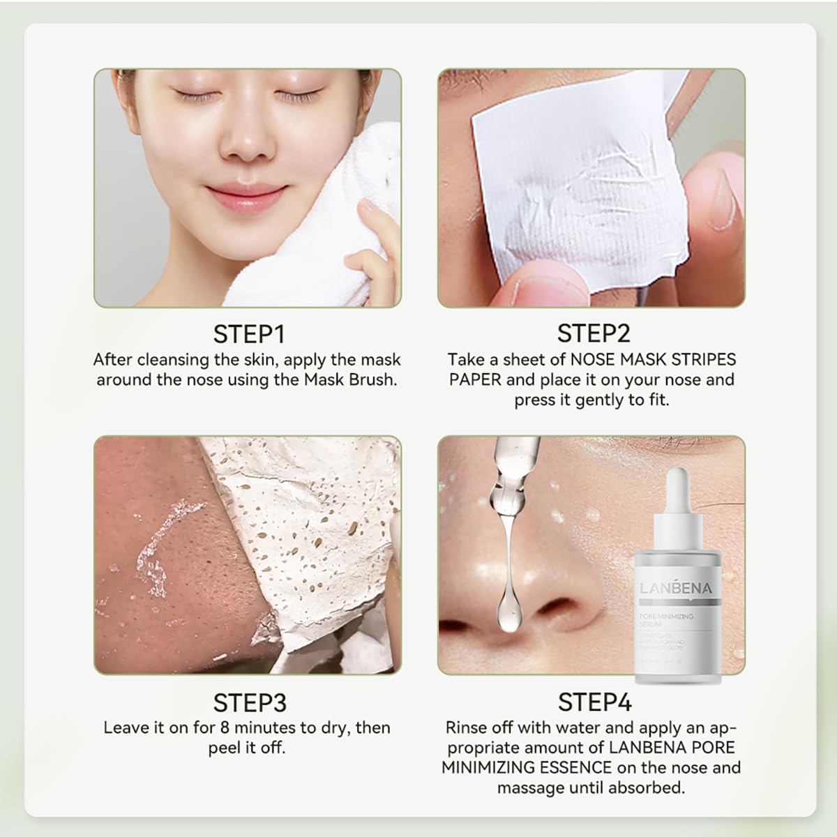 LANBENA Kit duo pore : soin ciblé pour impuretés et brillance.