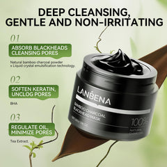LANBENA masque charbon bambou application montre phase d application