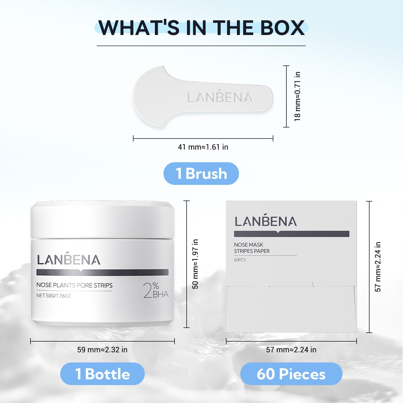 LANBENA masque noir purifiant 50 g: purifie les pores et adoucit la peau.