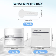 LANBENA masque noir purifiant 50 g: purifie les pores et adoucit la peau.