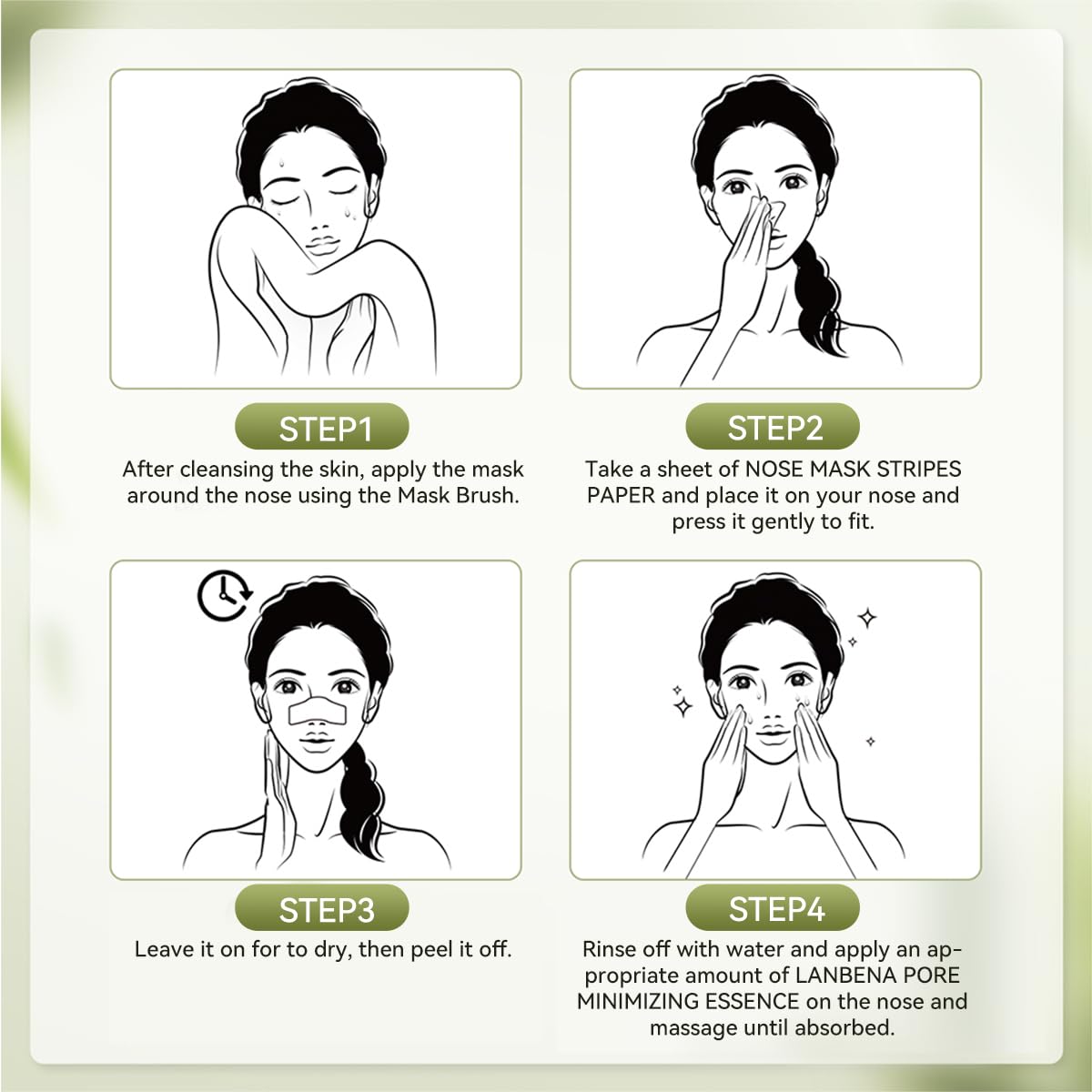 LANBENA Bandes Application Facile: masque rapide pour routine beauté.