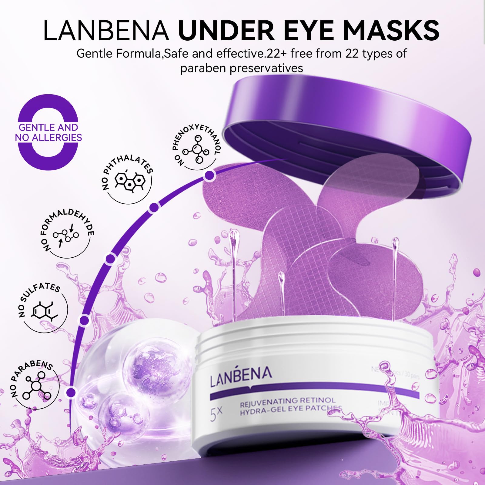 Emballage LANBENA 30 paires, pratique et économique.
