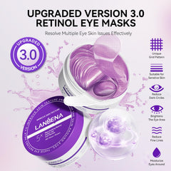 LANBENA patch yeux grille anti-glissement assure une application stable.