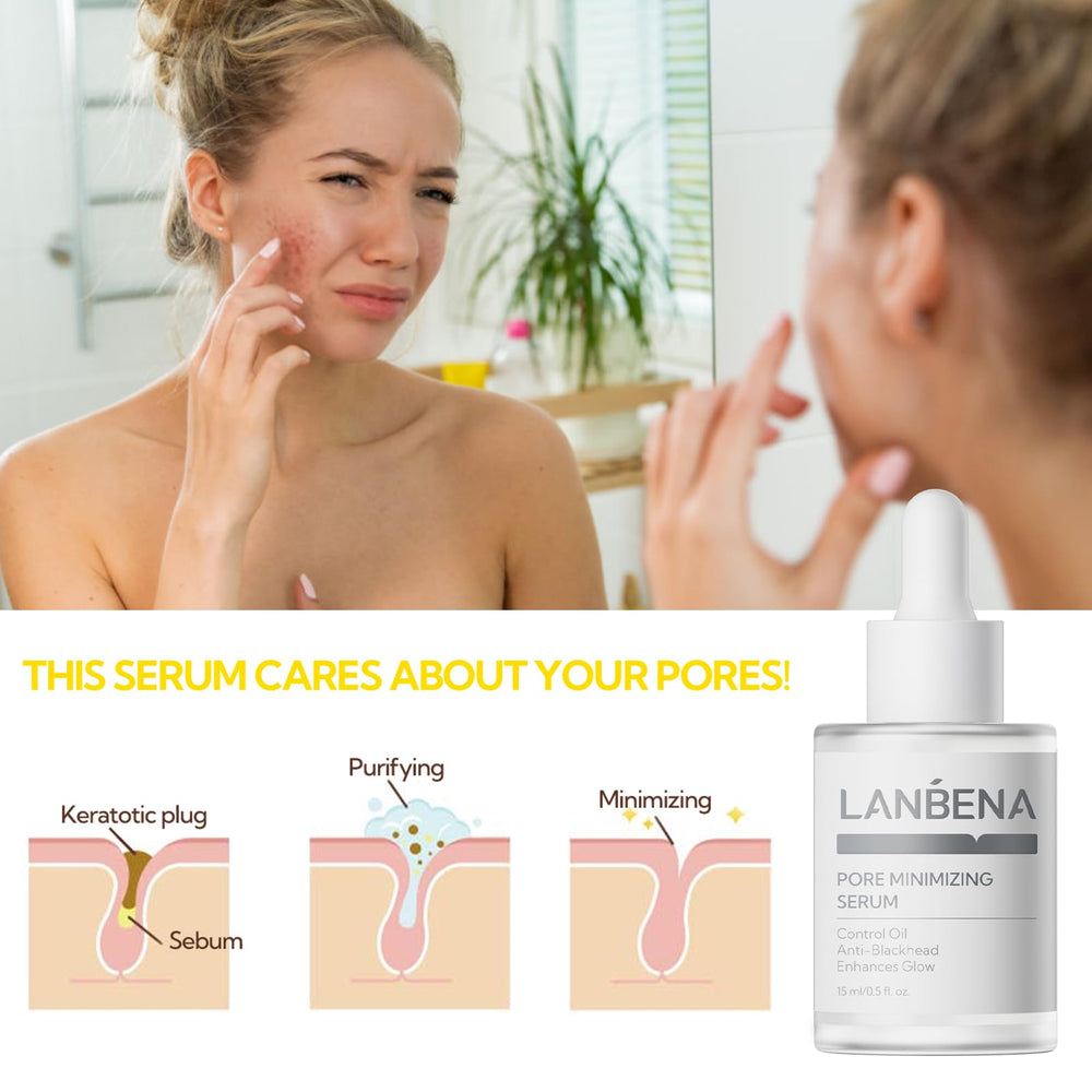 LANBENA Sérum Minimise-Pores contrôle le sébum et améliore le grain de peau.