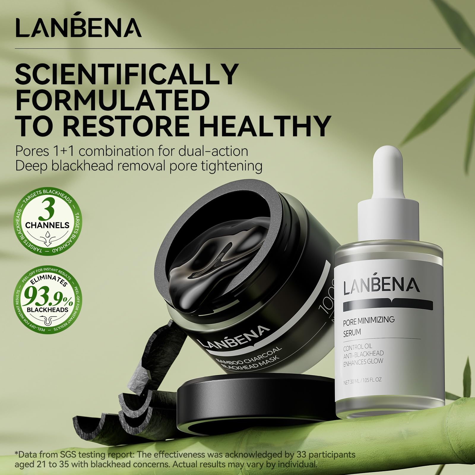 LANBENA Sérum Pores Minimisant: hydrate et resserre les pores.