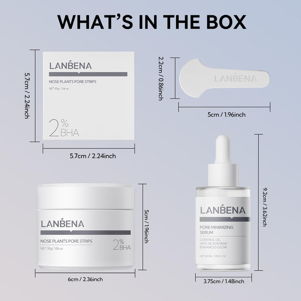 LANBENA transformation-pores: pores visiblement resserrés et peau plus nette.