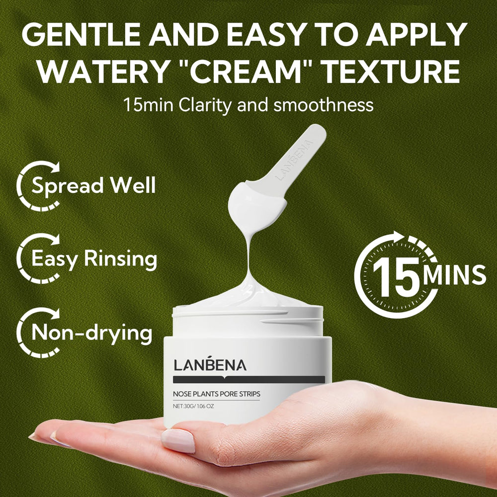 LANBENA utilisation sur le front, le nez et le menton pour peau nette.