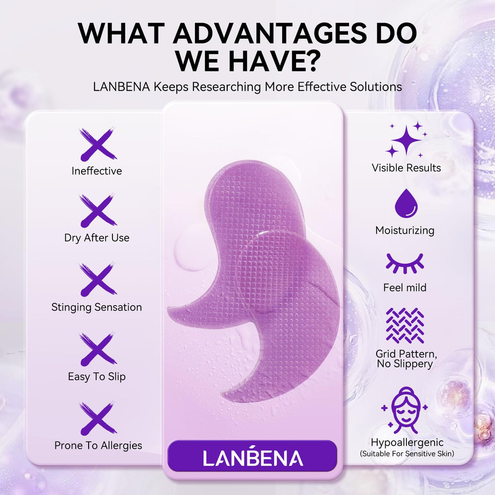 Visage entier soin LANBENA, patchs adaptés pour lisser les ridules.