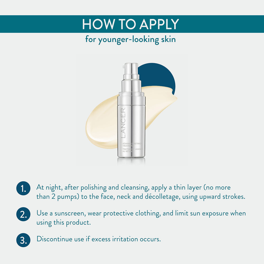 Crème retinol Lancer – texture hydratante et soin apaisant.