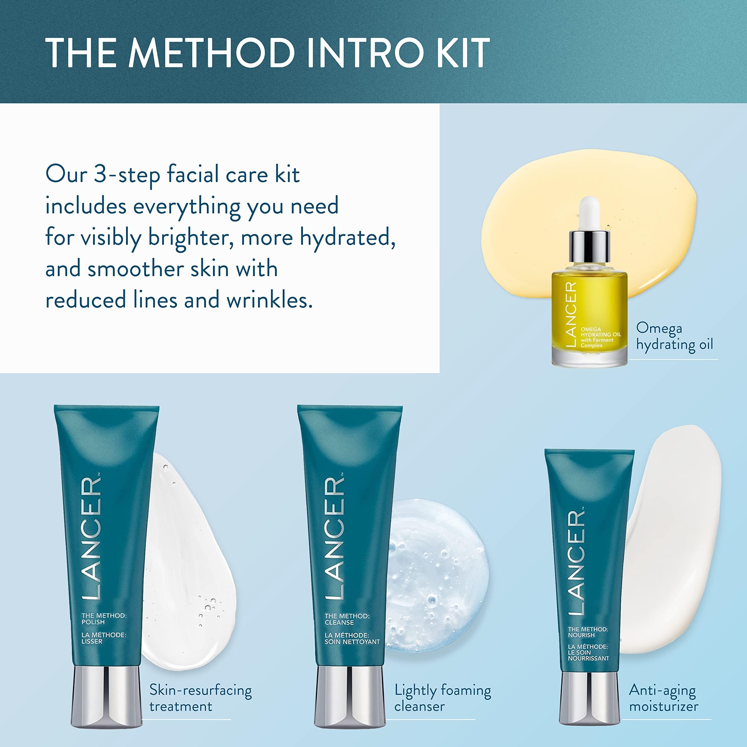 Nettoyant visage doux Lancer Method Intro pour peau propre et fraîche