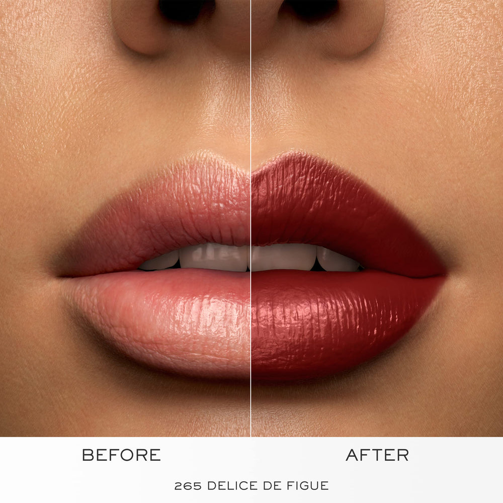 Résistance aux bavures de Lancôme L'Absolu Rouge 265 Delice de Figue.