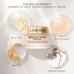 Application montrant le massage visage avec la Crème Nuit Absolue Premium Bx.