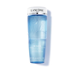 Lancôme Bi‑Facil, bouteille bi‑phase, démaquille rapidement les maquillages résistants à l'eau.