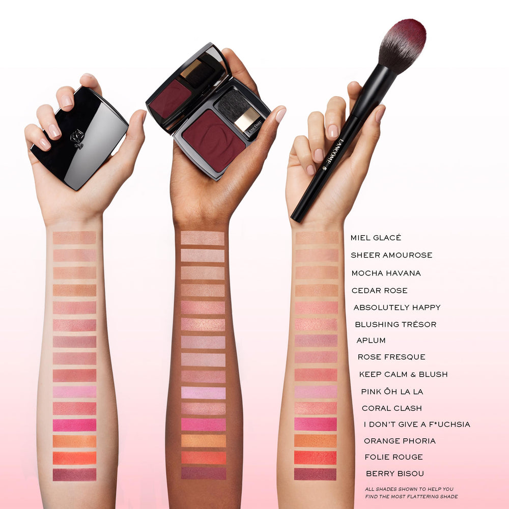 Fini naturel et léger de Lancôme Blush Subtil sur la peau.