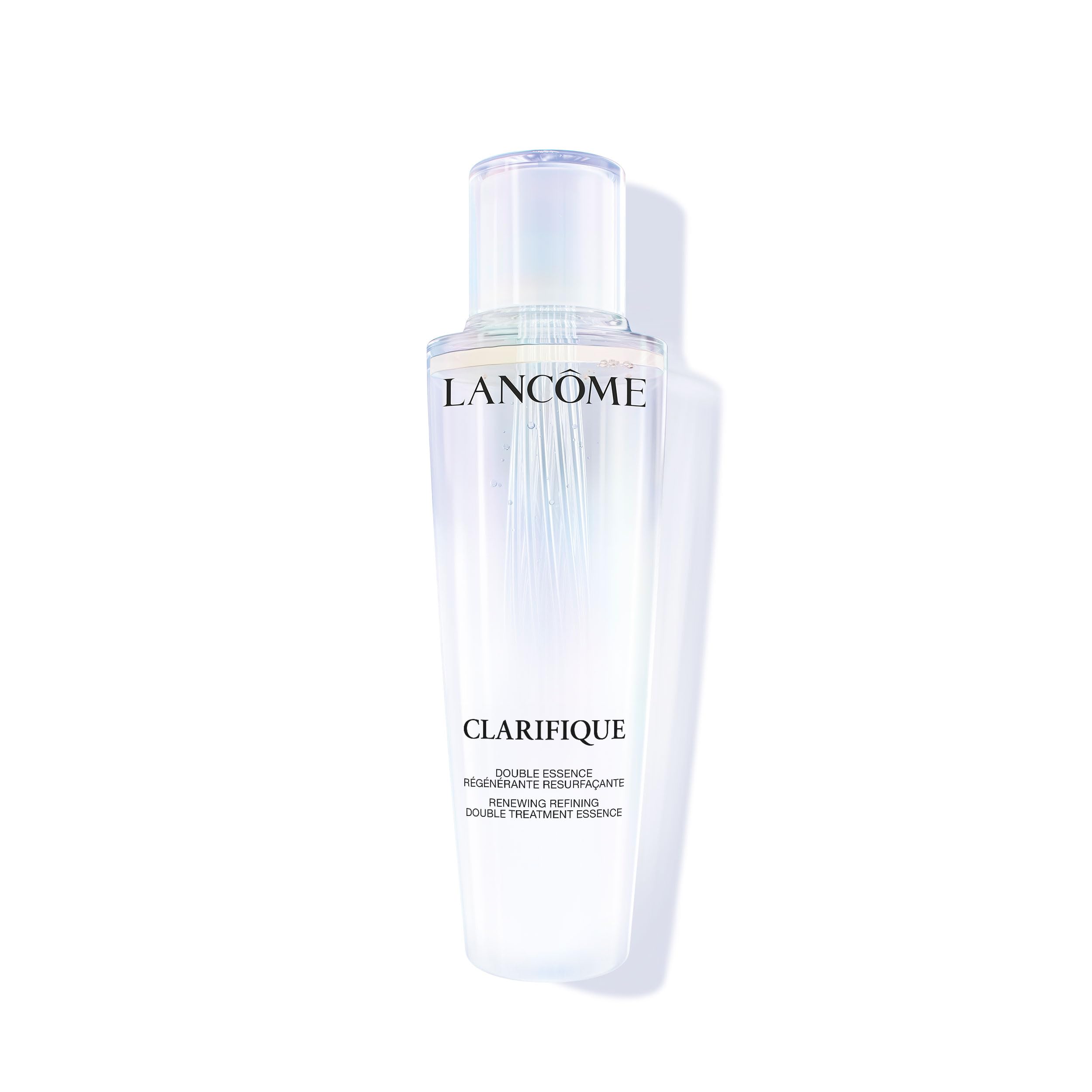 Lancôme Clarifique, bouteille à agiter pour mélanger les deux phases et préparer la peau.