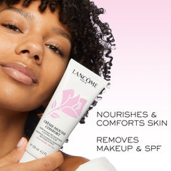 Lancôme Crème Mousse Confort: huile de rose musquée pour nourrir la peau.