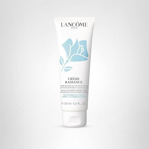 Lancôme Crème Radiance – fini soyeux et éclat naturel après le nettoyage.