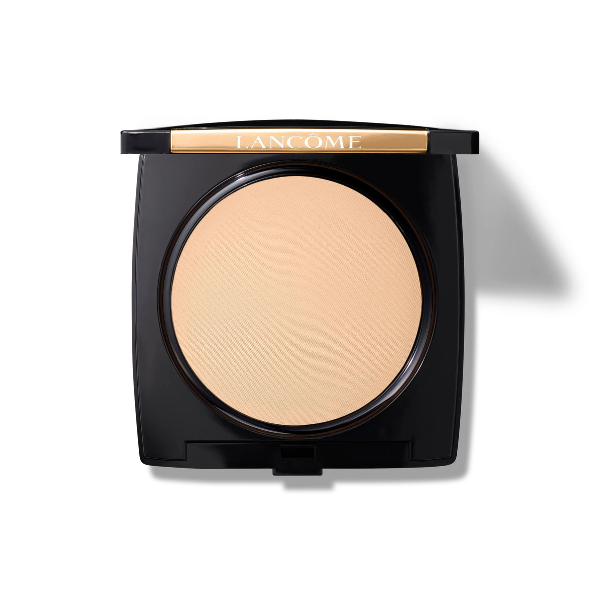 Lancôme Dual Finish poudre compact-teinte 340 Nu-III, fini naturel et longue tenue.