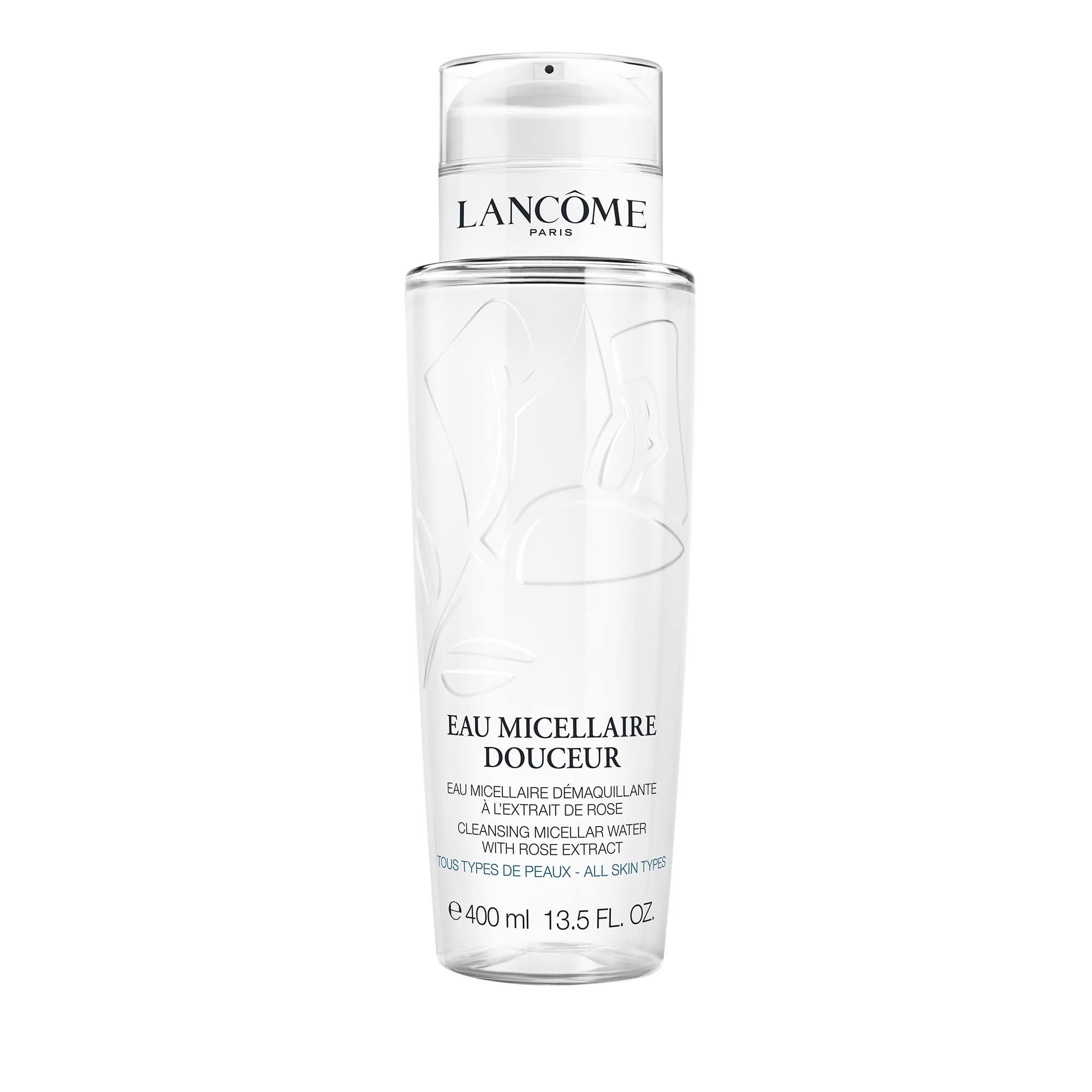 Lancôme Eau Fraîche Douceur Micellaire — bouteille lumineuse prête à démaquiller rapidement.