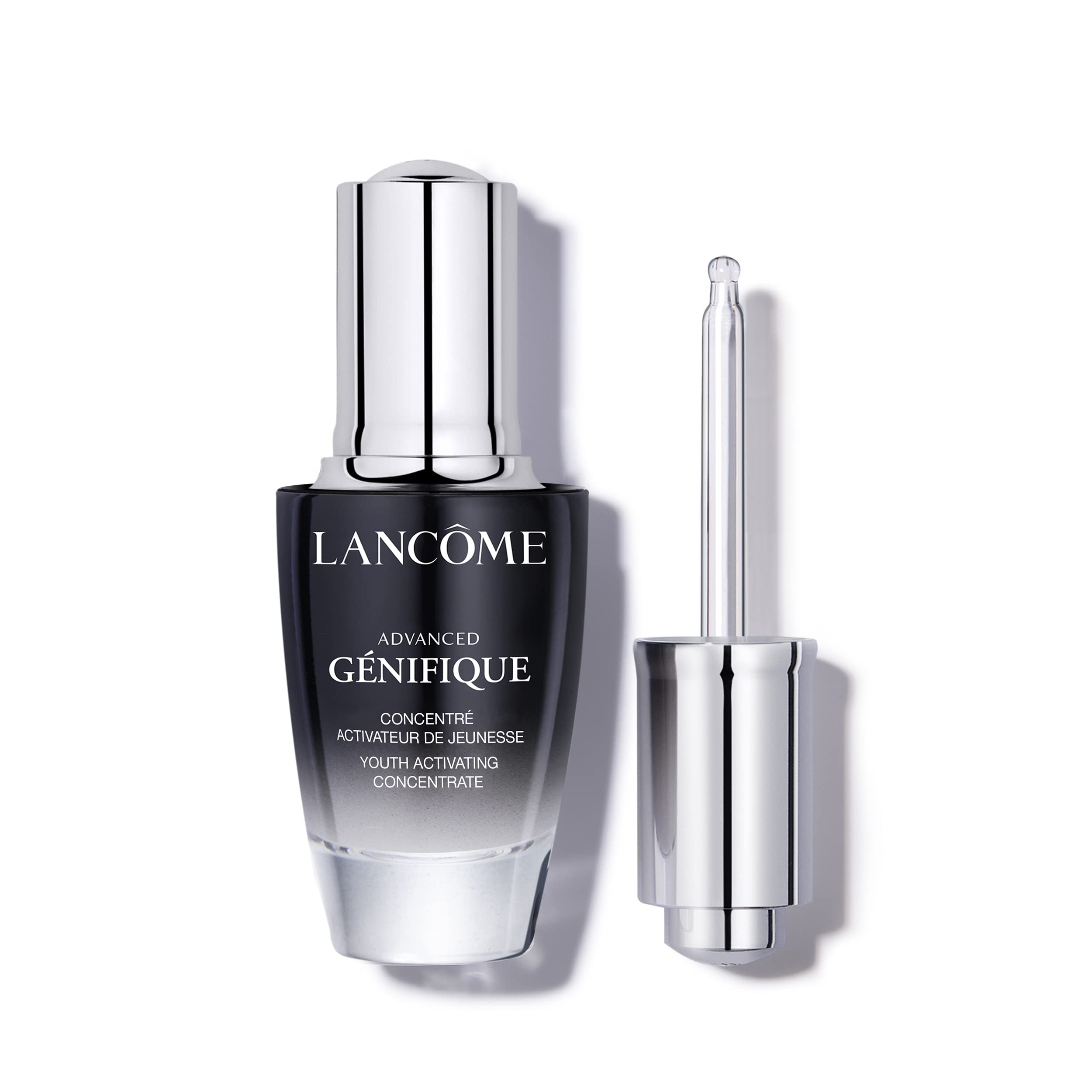 Lancôme Génifique, bouteille-serum, hydratation durable pour une peau éclatante
