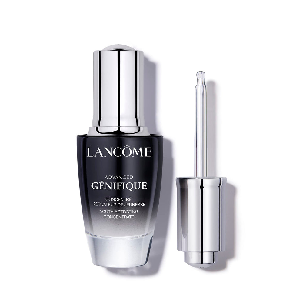 Lancôme Génifique, bouteille-serum, hydratation durable pour une peau éclatante