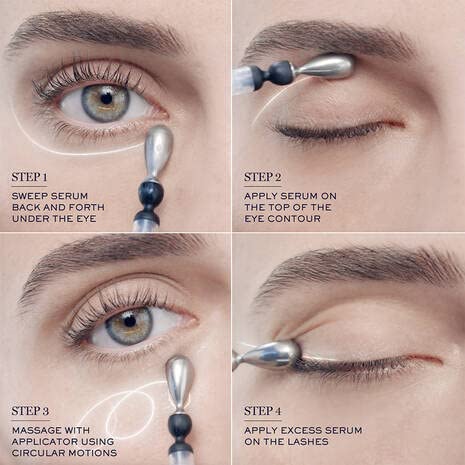 Sérum Yeux Lancôme, anti-âge, agit sur les ridules autour des yeux.