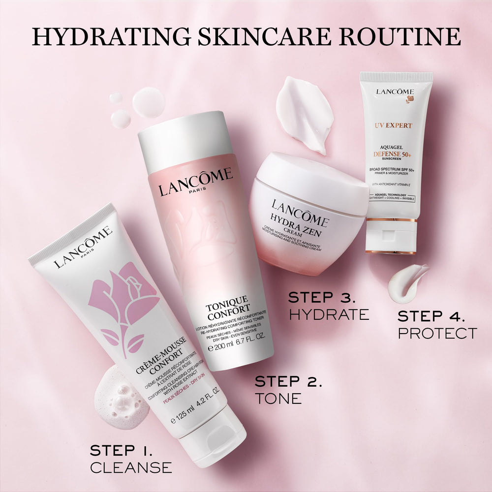 Lancôme Hydra Zen, hydratation jusqu'à 48 heures pour peau confortable.