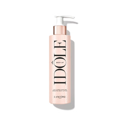 Lancôme Idôle Body Up, flacon proche, hydratation légère et parfumée.