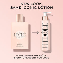 Lancôme Idôle Body Up, sillage fleuri et notes florales délicates.