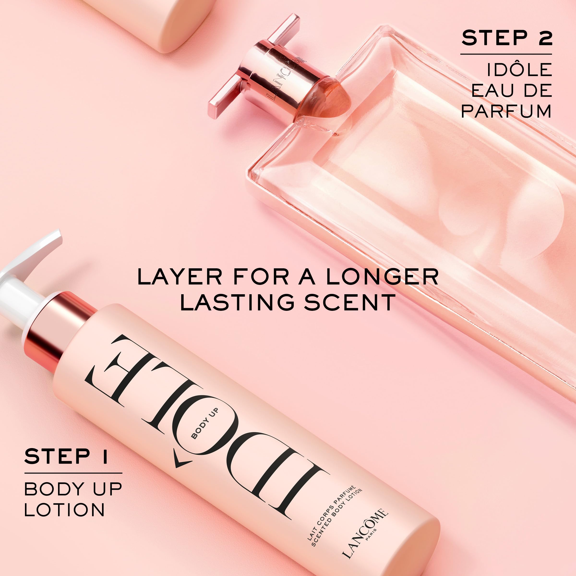 Lancôme Idôle Body Up, texture légère laissant la peau douce.