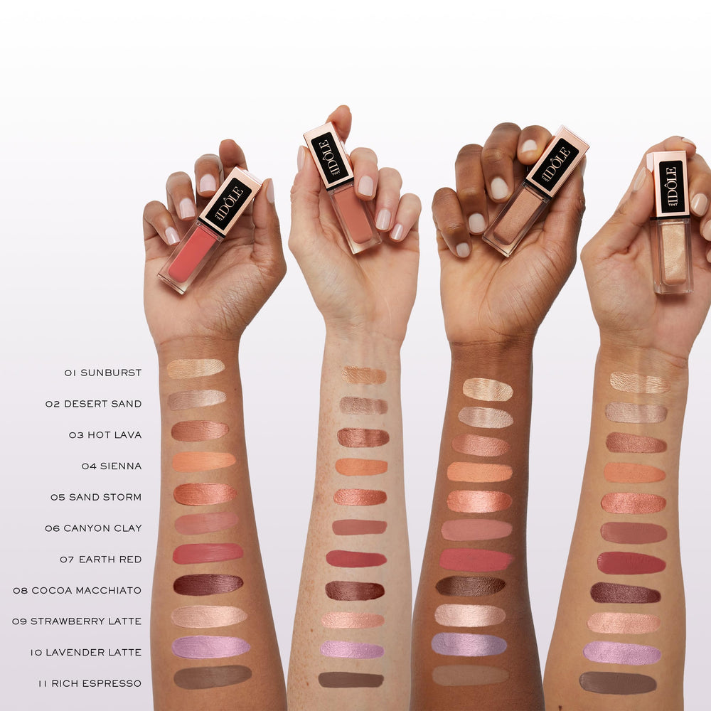 Lancôme Idôle Tint ombre lavande mat — rendu doux et effet velouté.