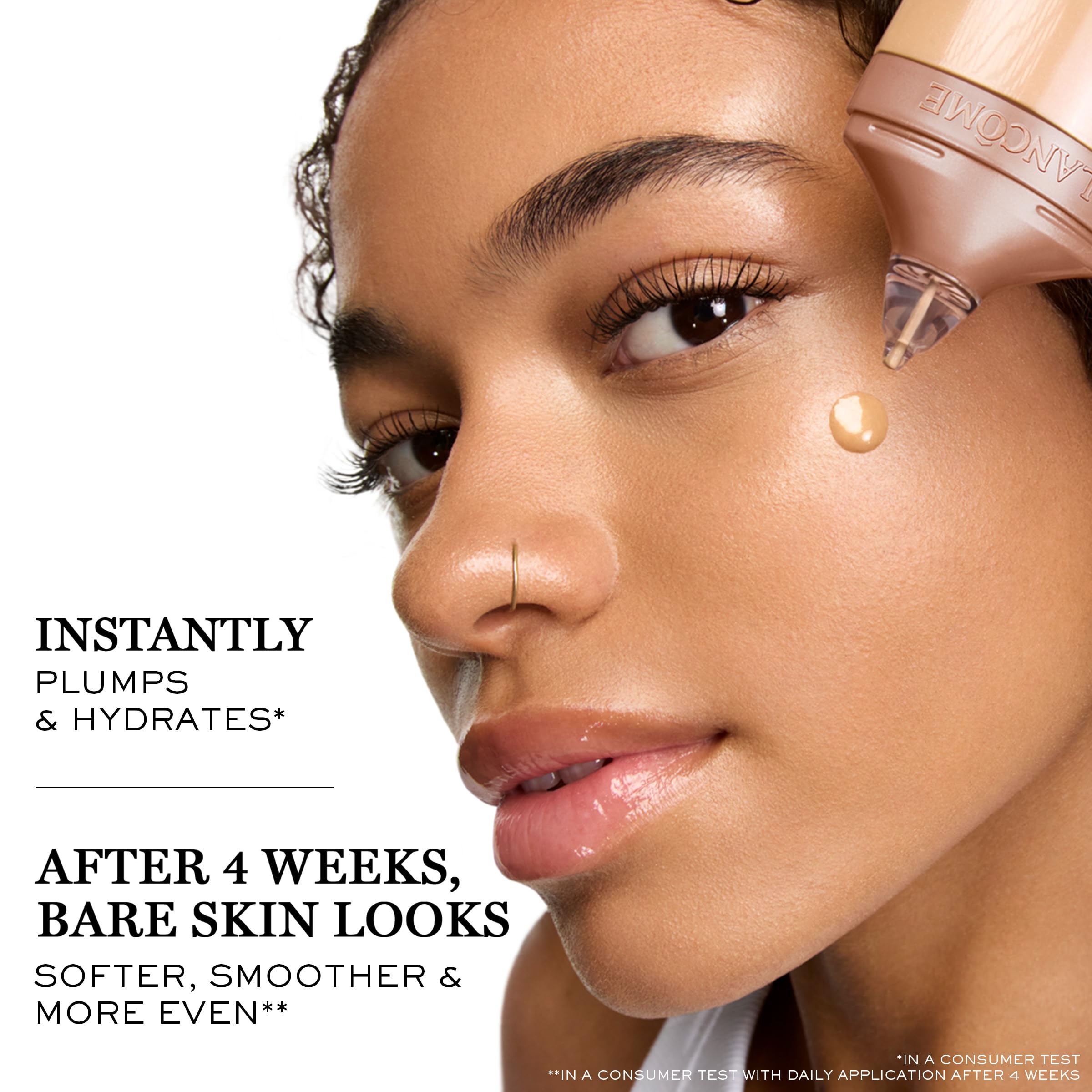 Lancôme Idôle 3 Sérum Teint – applicateur précis pour une couvrance modulable.