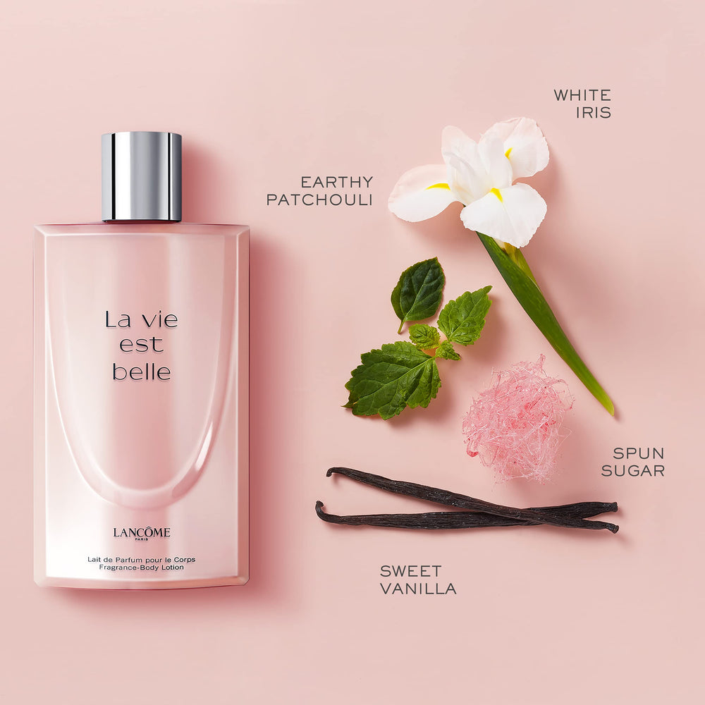 Lotion corps Lancôme: effet lumineux immédiat et peau satinée.