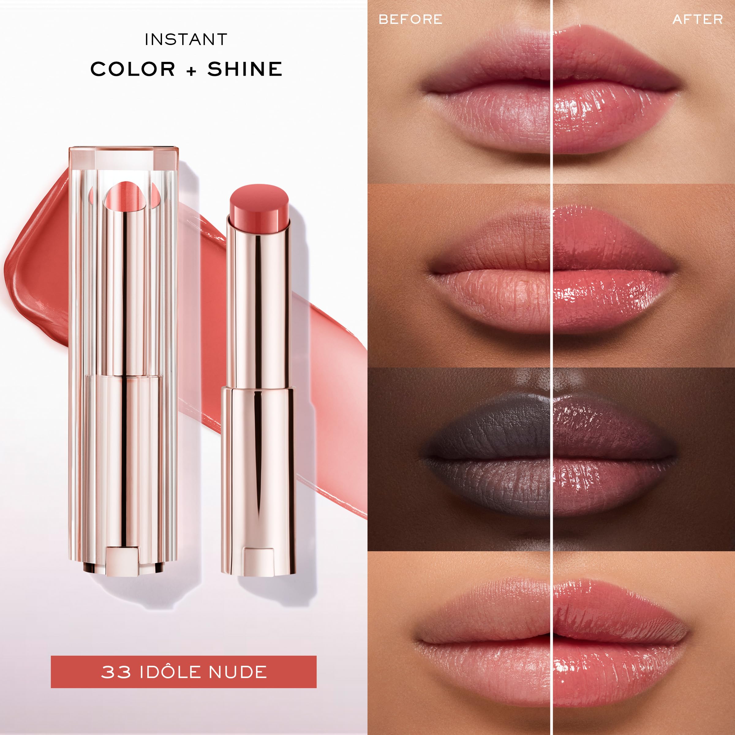 Lancôme Lip Idôle Butterglow hydratation 24H pour lèvres souples toute la journée.