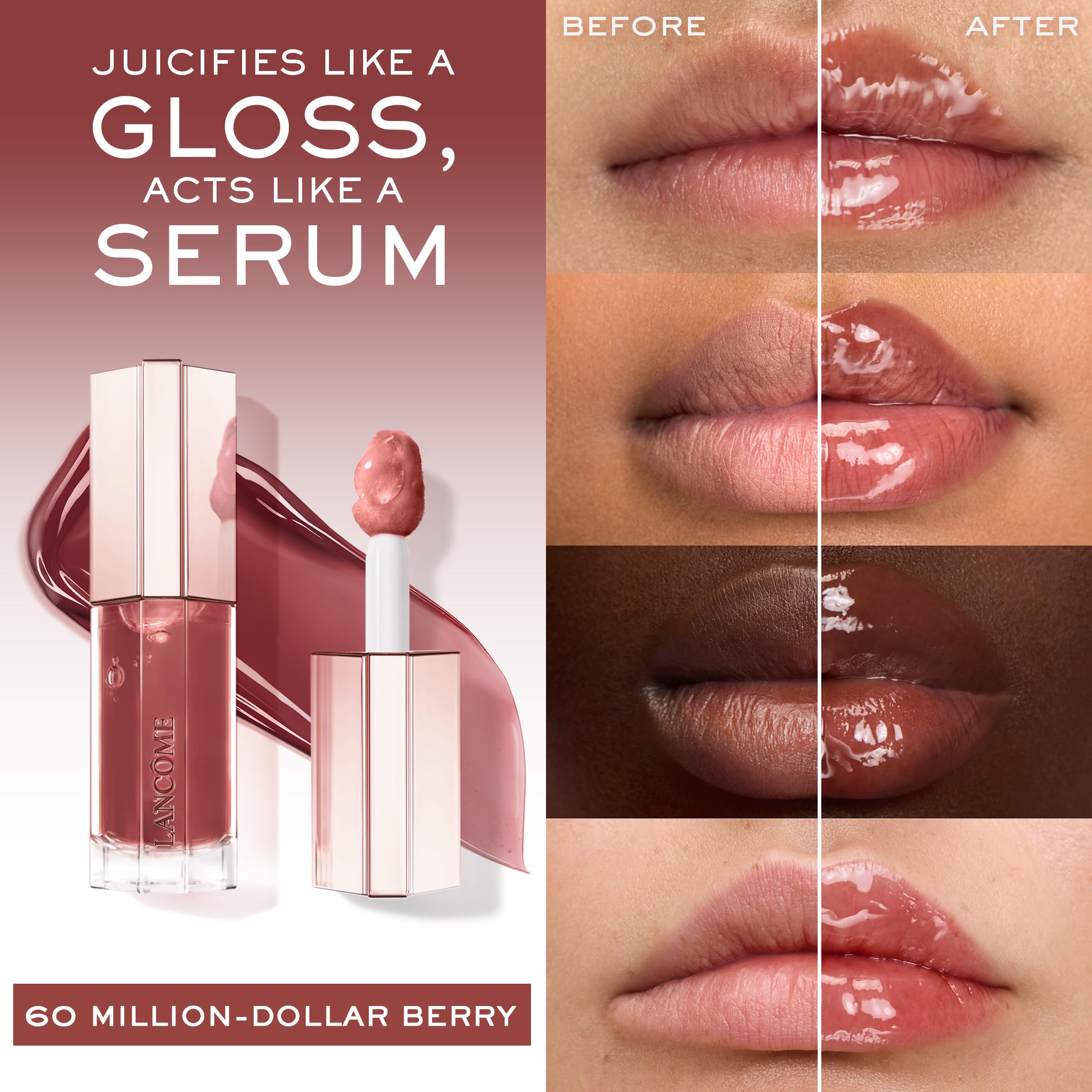 Lèvres brillantes et hydratées 24 heures grâce à Lip Idôle JuicyTreat.