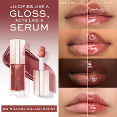 Lèvres brillantes et hydratées 24 heures grâce à Lip Idôle JuicyTreat.