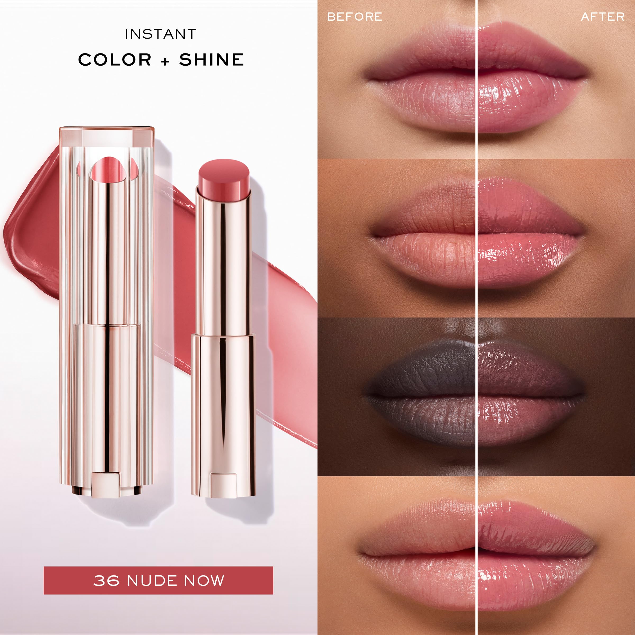 Lip Idôle Butterglow propose une couleur modulable et douce.